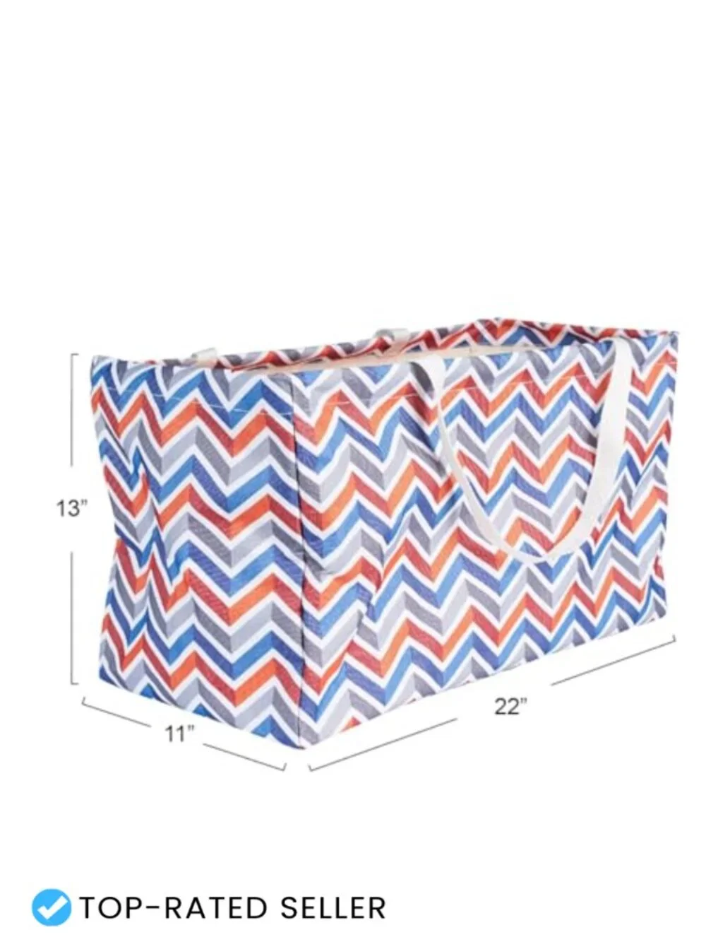 Canvas Utility Tote With Handles - Water-Resistant Vinyl Lining, Large